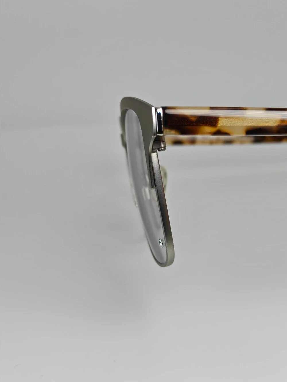 Intense. Brushed Silver Front, Bone Tortoise Temples. Women's.